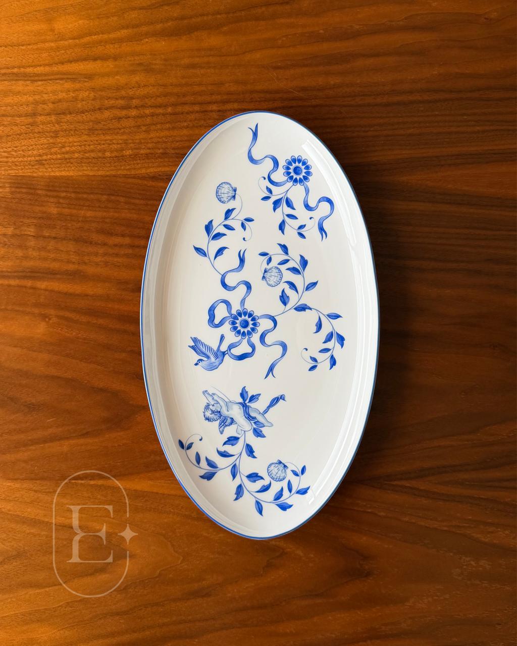 TRAVESSA OVAL BLUE RIBBON 31CM - 30.8X17.5X2.6CM