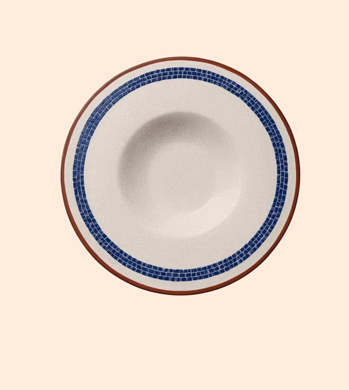 PRATO RISTOTO CERÂMICA VILLAGE CREME 28CM
