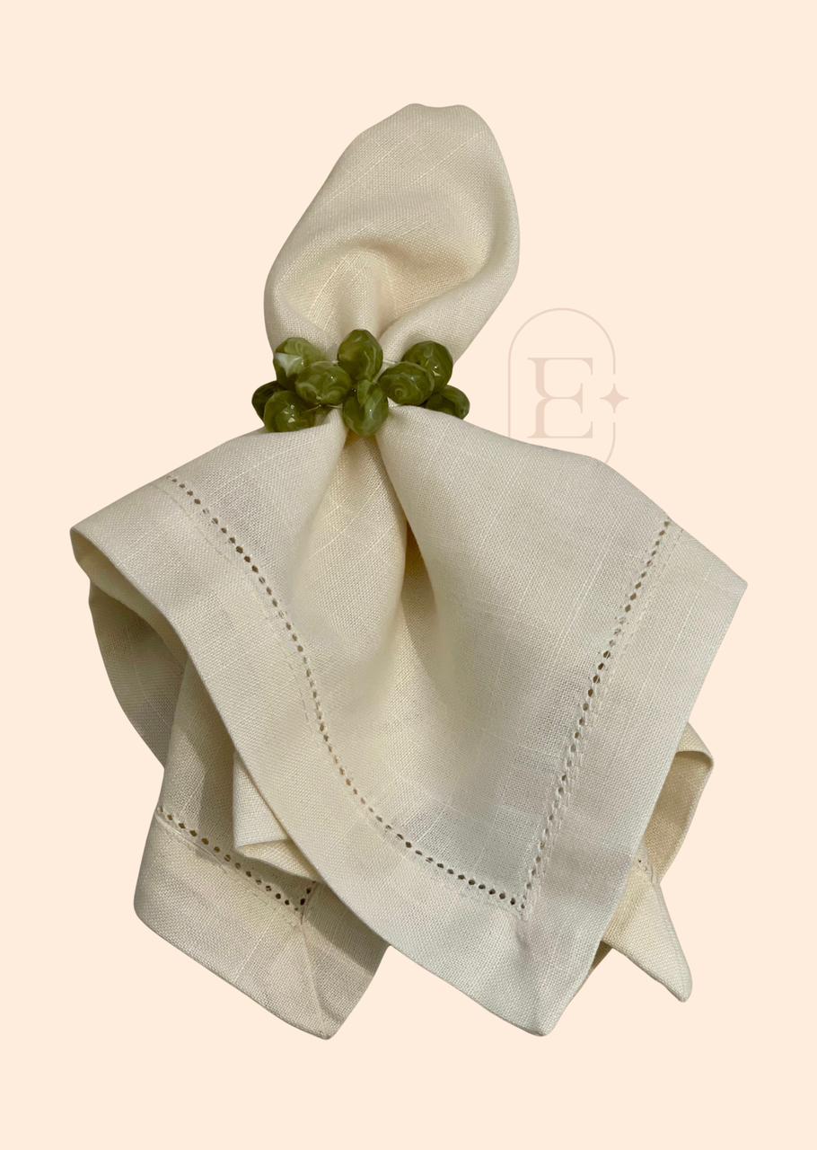 PORTA GUARDANAPO PALLINA MUSGO (4 UNID)