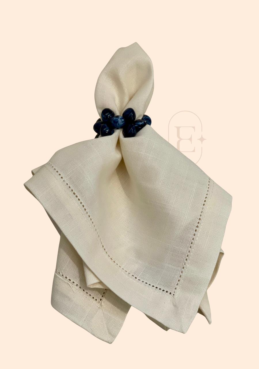 PORTA GUARDANAPO PALLINA AZUL (4 UNID)